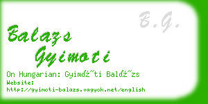 balazs gyimoti business card